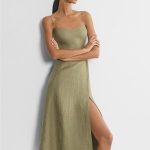 Aritzia Wilfred Barrafina Linen Dress NEW Size 2 NWT Olive